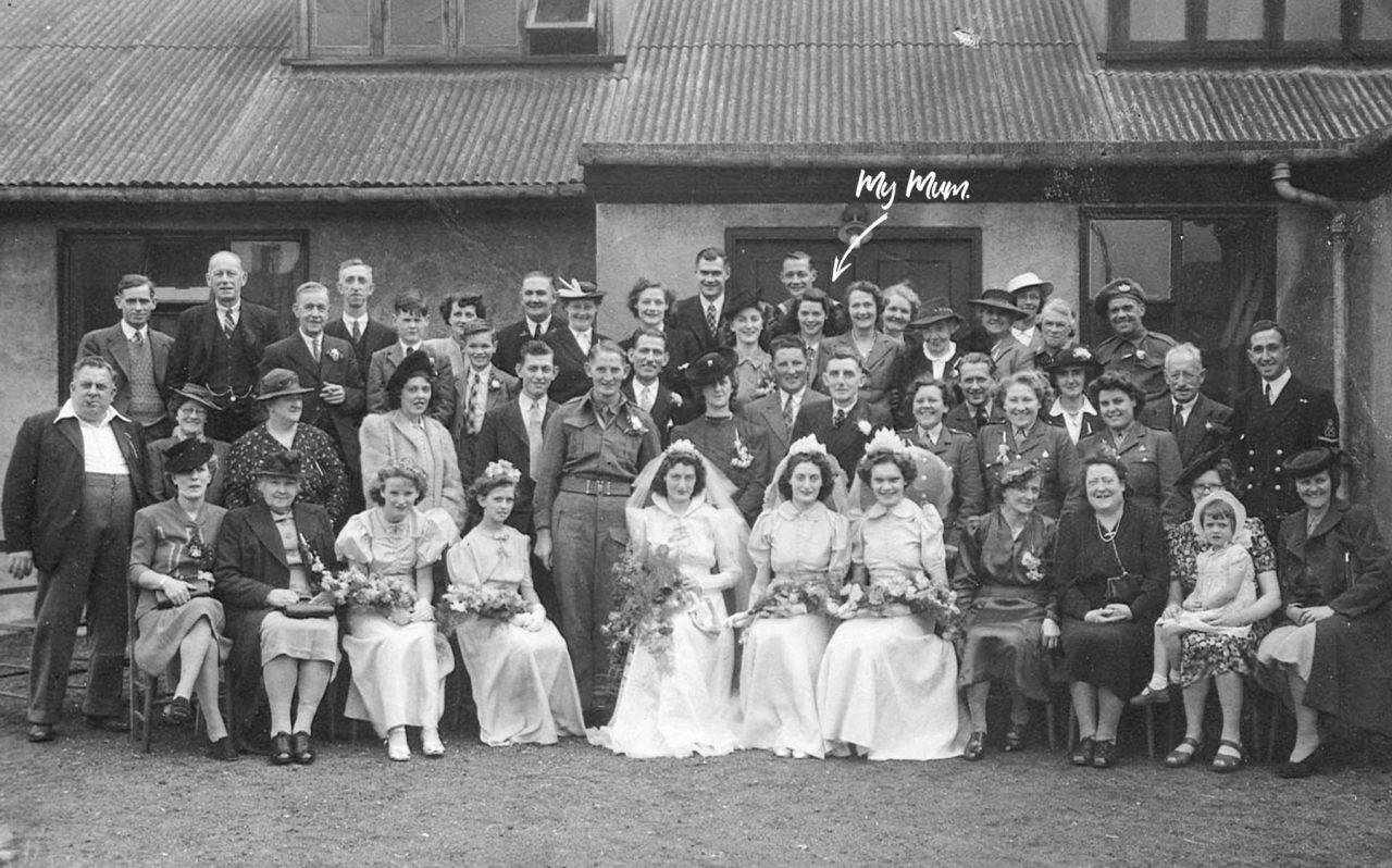 My mother was one of the guests at this wedding, circa 1945